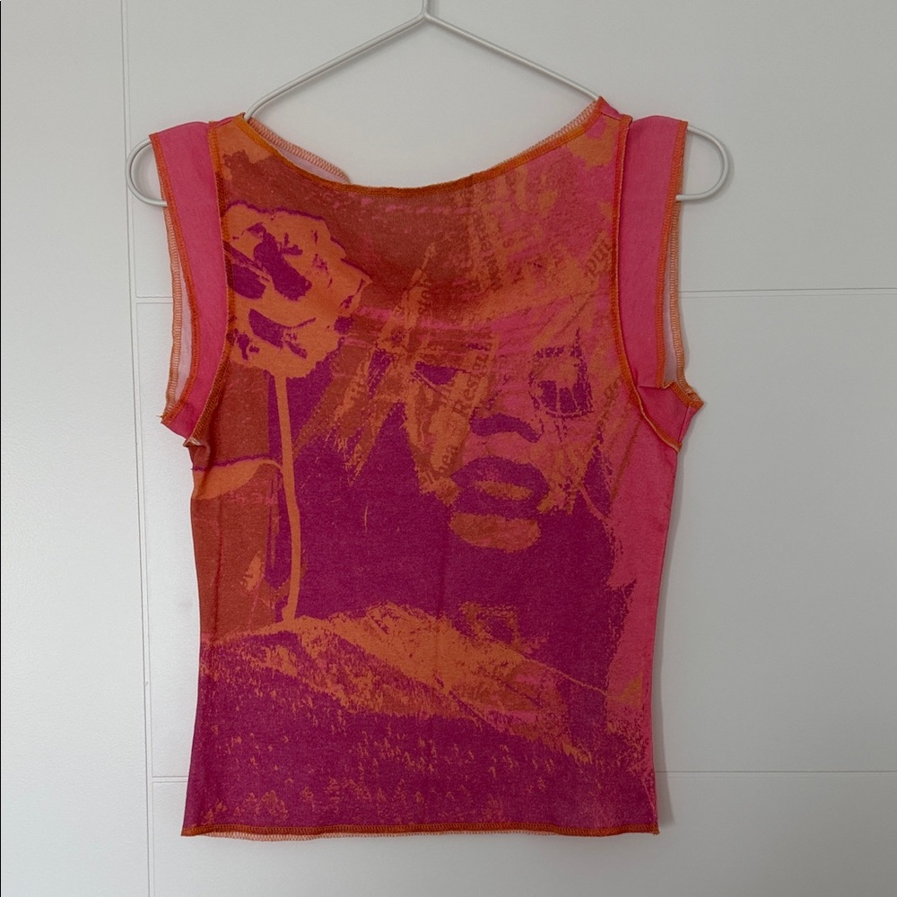 Urban outfitters Y2K Vibrant Pink and Orange Women's Top